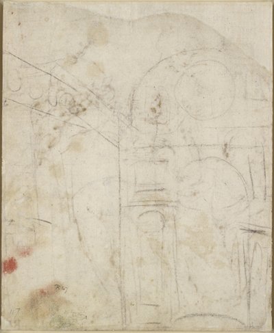 Verso: Detalle arquitectónico de un nicho, WA1846.159 de Raffaello Sanzio Raphael